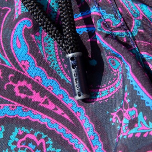 NWOT Designer ETRO Swim Trunks, Paisley, Mesh Lined interior/pockets, Large - Picture 2 of 7